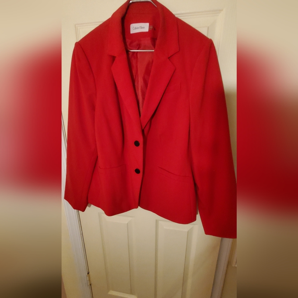 Calvin Klein red blazer